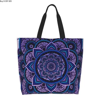 Множество чанта за пазаруване Poetics Мандала, дамски холщовая чанта-тоут, миещи чанти за пазаруване в стил Бохо