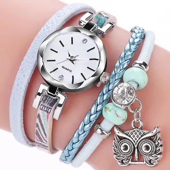 Търговия на едро топли Дамски часовници с окачване от мъниста и диамант, дамски часовник, часовници-гривни