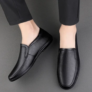 Обувки От естествена кожа, мъжки модел обувки са ръчно изработени, модни мъжки лоферы за партита и сватби, Ежедневни обувки, Мъжки обувки за шофиране