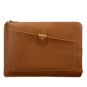 Чанта за лаптоп от естествена кожа, 13-инчов вътрешен защитен калъф, кожен калъф за ipad, 13,3 