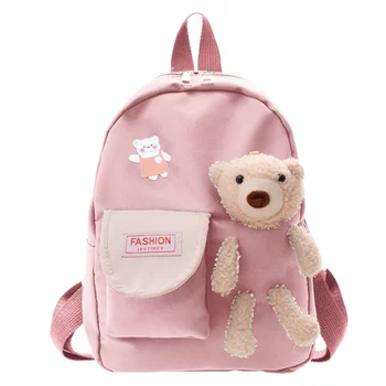 Играчка с Анимационни мечка, училищна чанта за момичета, Прекрасни детски училищни чанти за детска градина, Детски раници, чанти и калъфи за книги за момичета и момчета, Директна доставка