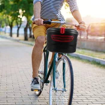 Велосипедна Кошница За Съхранение На Вело-Аксесоари Запирающийся Притежателя Пластмасов Предната Рамка Контейнер Планински