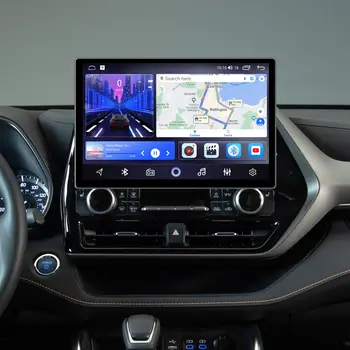Tesla Стил 13,1/12,5 инча 2K QLED Екран За Toyota Highlander Kluger 4 XU70 2019-2020 2021 Автомобилен Радиоприемник GPS Carplay Android Auto