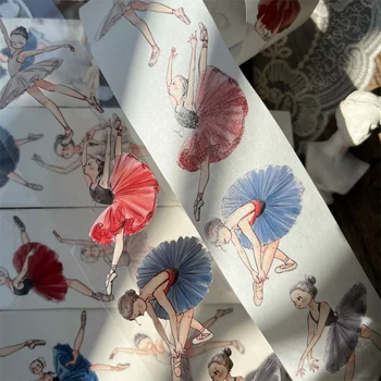 1 ролка Маскировочных ленти за Танци балетна момичета, Залепваща стикер за Васи и ДОМАШНИ любимци, стикер за scrapbooking, за направата на картички, художествени материали