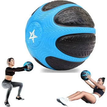 Медицинска топка с двойно текстурным изземване, е светло претеглят Медицински топка за тренировки, Симулатори за балансиране, Фитнес оборудване, 12 паунда