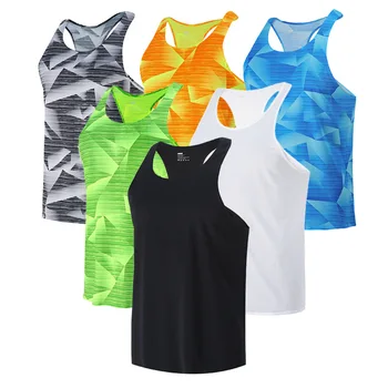 Спортна риза за Мъже за тренировки по тичам на открито, баскетболен маратон, бързосъхнеща фланелка за бягане, майк за фитнес, мъжка риза