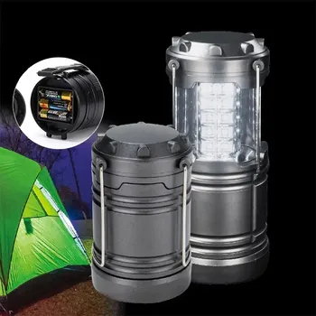 Преносим походный фенер 30LED, водоустойчива лампа за палатка, улично осветление, Батерии 3 * AA, Работни светлини, походный фенер