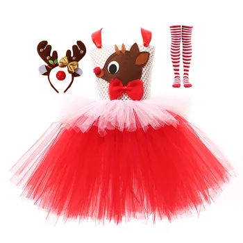 Костюми на Лоса за момичета, Коледна рокля-пакетче с елени, за бебета, Облекло за рожден Ден и Хелоуин, Комплекти дрехи за детския празник Ханука