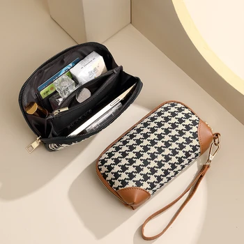 Дълъг портфейл дамски нова висококачествена чанта за съхранение на темперамент, в която можете да поставите мобилен телефон, малка чанта, чантата е с голям капацитет, стилна чанта