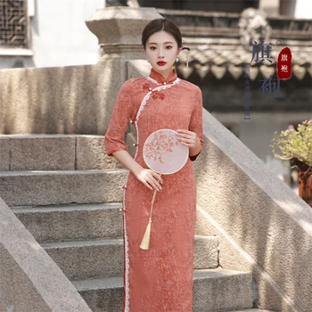 Новият китайски стил, новост 2023 г., подобрена версия на рокли young, първокласен темперамент, елегантна дама, вятър ежедневно