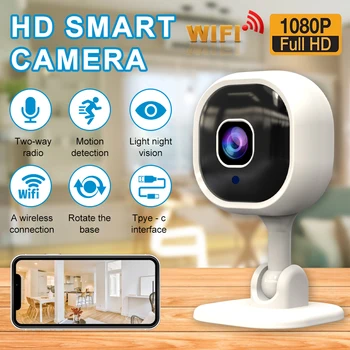 Безжична камера JOZUZE A3 за помещения, следи бебето, мини камера Smart Life за домашна сигурност, двупосочна аудио нощно виждане