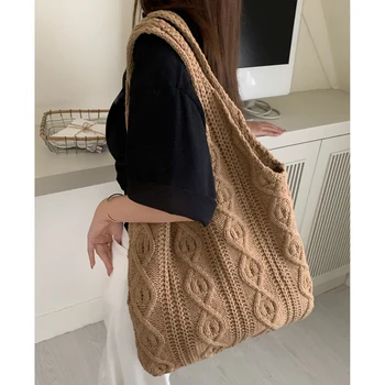 Crochet чанти-тоут, чанта ръчна изработка, женствена чанта за пазаруване, госпожа портфейл 01-SB-fgbdmx