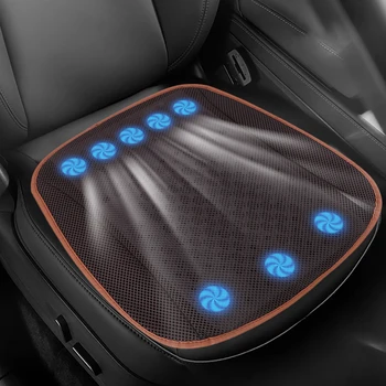 Лятна Възглавница за столче за кола, Дишаща USB-подключаемая възглавница за седалка Ice Silk, Охлаждаща поставка за регулиране на трите съоръжения, аксесоари за интериор на автомобила