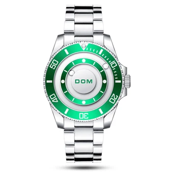 Креативен въртящи показалеца DOM, магнитни мъжки модни водоустойчив часовник с метална каишка, на тенденциите, нова индивидуалност, мъжки топката часовници M-1606