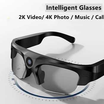 Място за очила 2K HD Преносим Рекордер за шофиране на открито, музикален плейър за обаждания чрез Bluetooth, Вграден фото-видео 4K