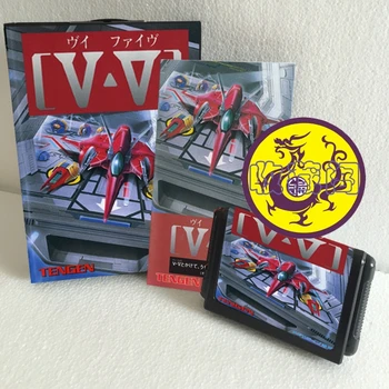 V-V с кутия и ръчен тонер касета за 16-битова игра на карти Sega MD MegaDrive Genesis System