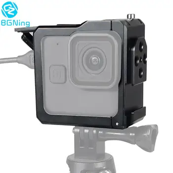 За екшън камерата GoPro HERO11 Black Mini Cage Rig Защитна рама със странични като, капак на отделението за батерията, метален корпус, с прикрепен за студено башмака 1/4 