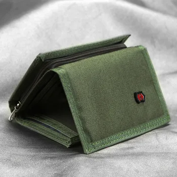 Мъжки Корейски Трикуспидалната портфейл за монети, 5 цвята, Платно в чантата си, Монофонични Модерен Тънък Мултифункционален Класически Преносим държач за карти