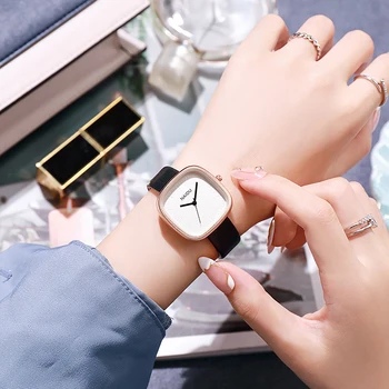 Sdotter Simple Elegant Women Ladies Fashion Watches Leather Strap Quartz Watch reloj mujer montre femme часовник дамски ръчен Cl
