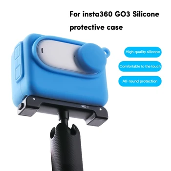 За камерата 360 GO 3 Силиконов Калъф е Устойчив На надраскване, Капак на обектива, Нескользящая зарядно устройство ще захранване кутия, Защитен калъф за 360 GO3