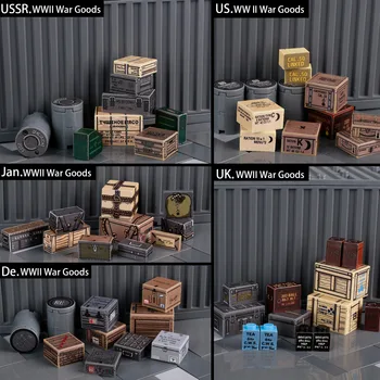 Военни стоки на Втората световна война градивните елементи на Германските Войници Съхранение на храни Фигурки на Армията на САЩ Кутия с Оръжие Тухли, Играчки, подаръци за деца
