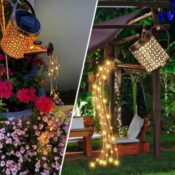Слънчевата LED лейка Осветява градински двор с декоративен водоустойчив кана