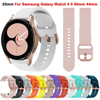 20 мм и Каишка За Samsung Galaxy Watch 4 5 40 мм 44 мм Въжета Watch5 Pro 45 mm/Watch4 Classic 42 мм и 46 мм Силикон Гривна Wristlets