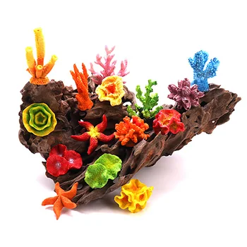 8 Стилове на Цветни Мини-изкуствени Коралови бижута, Скъпа блестящата имитация на аквариума 
