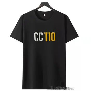 За Cross Cub 110 CC110 Нова тениска от чесаного памук с къс ръкав, мъжка тениска с кръгло деколте и логото на