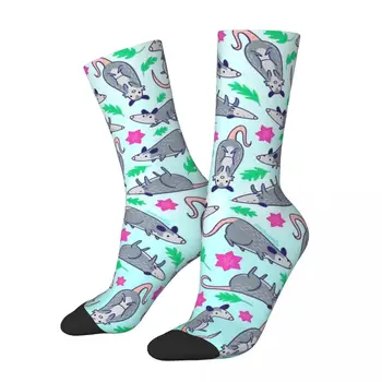 Чорапи с шарките на опосум, Супер меки чорапи Harajuku, всесезонни чорапи, аксесоари за мъже, подарък за жена за рожден ден