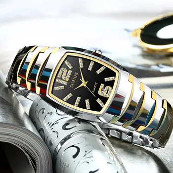 Мъжки часовник от неръждаема стомана, Клас Лукс с Високо качество Reloj с диамантена инкрустация, Мъжки кварцов часовник Classic Business Man, Нови часовници