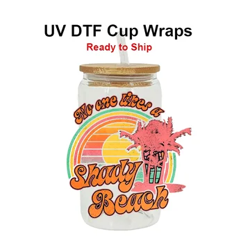 UV-опаковки Dtf за чаши и Чаши, Водоустойчив UV-обвивка Dtf за чаши, стикери за пренасяне, търговия на едро печат