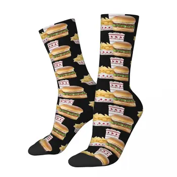 Чорапи за Бургери In-n-out Harajuku, Супер Меки Чорапи, Всесезонни Чорапи, Аксесоари за Коледни подаръци Унисекс
