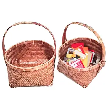 Плетени кошници за съхранение, с дръжка, Декоративни кошници за съхранение, Декоративни кошници за съхранение, както и кошници