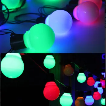 Цветна Топка-Венец G50 Фея Light Външна Led лампа-Глобус, Венец, Струнни Светлини, Празненства, Сватба, Парти в Градината, Коледна Украса