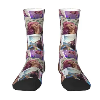 Сладки Чорапи с герои от аниме Seraphine Лига, Женски Мъжки Топли спортни и футболни чорапи с 3D принтом