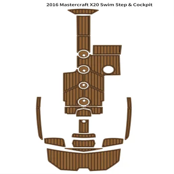 2016 Mastercraft X20 Подложка За Плавателен пилотската кабина Лодка EVA Пяна Комплект От Изкуствена Тик Подложка За Пода в Основата Самоклеящийся SeaDek Gatorstep Стил